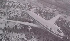 Rollout of the first 747, in 1968 (Boeing): Click to enlarge